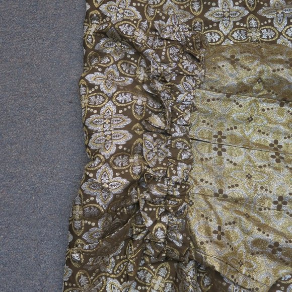 Vintage Retro Gold Metallic with Ruffles Romper - Handmade size Medium - Picture 8 of 10